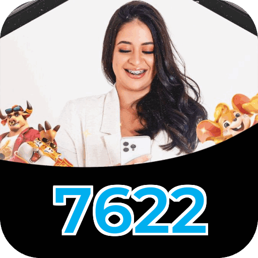 Plataforma 7622 mostrando interface moderna, jogos certificados e recursos de segurança licenciados