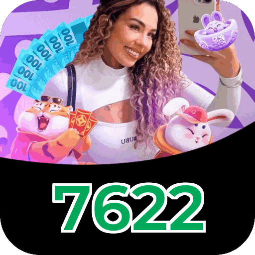 Interface do aplicativo 7622 mostrando jogos disponíveis no iOS e Android